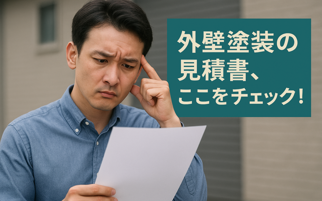 【保存版】外壁塗装の見積書で注意すべき5つのポイント